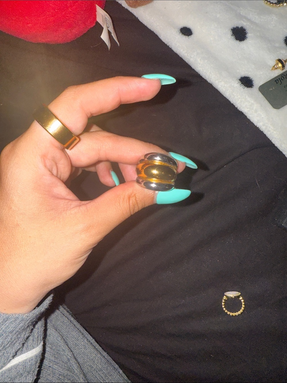 PRYA triple dome mixed metal ring